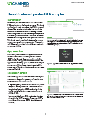 Quantification of purified PCR samples