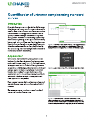 Quantification of unknown samples using standard curves