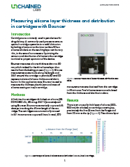 Measuring silicone layer thickness and distribution in cartridges with Bouncer