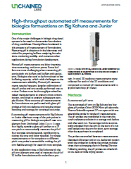 High-throughput automated pH measurements for biologics formulations